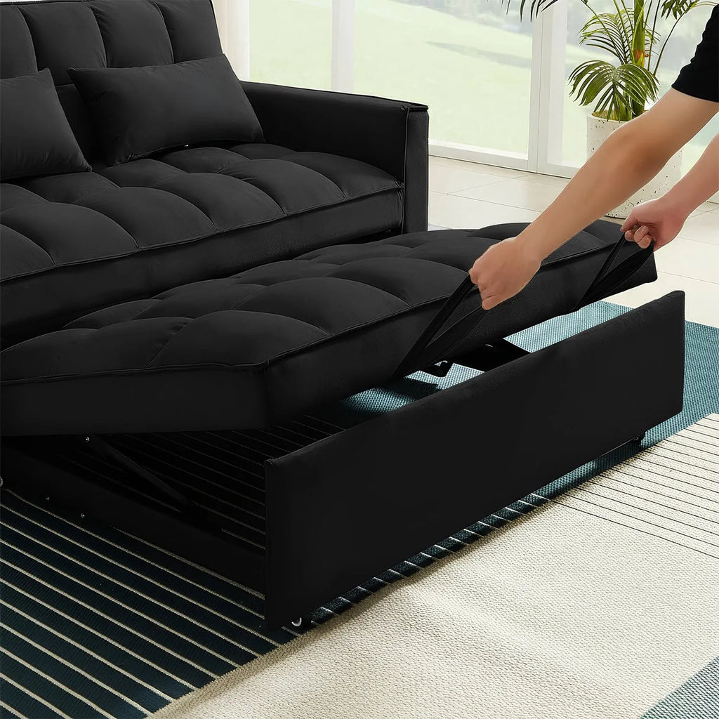 Sofá cama convertible 3 en 1, respaldo ajustable