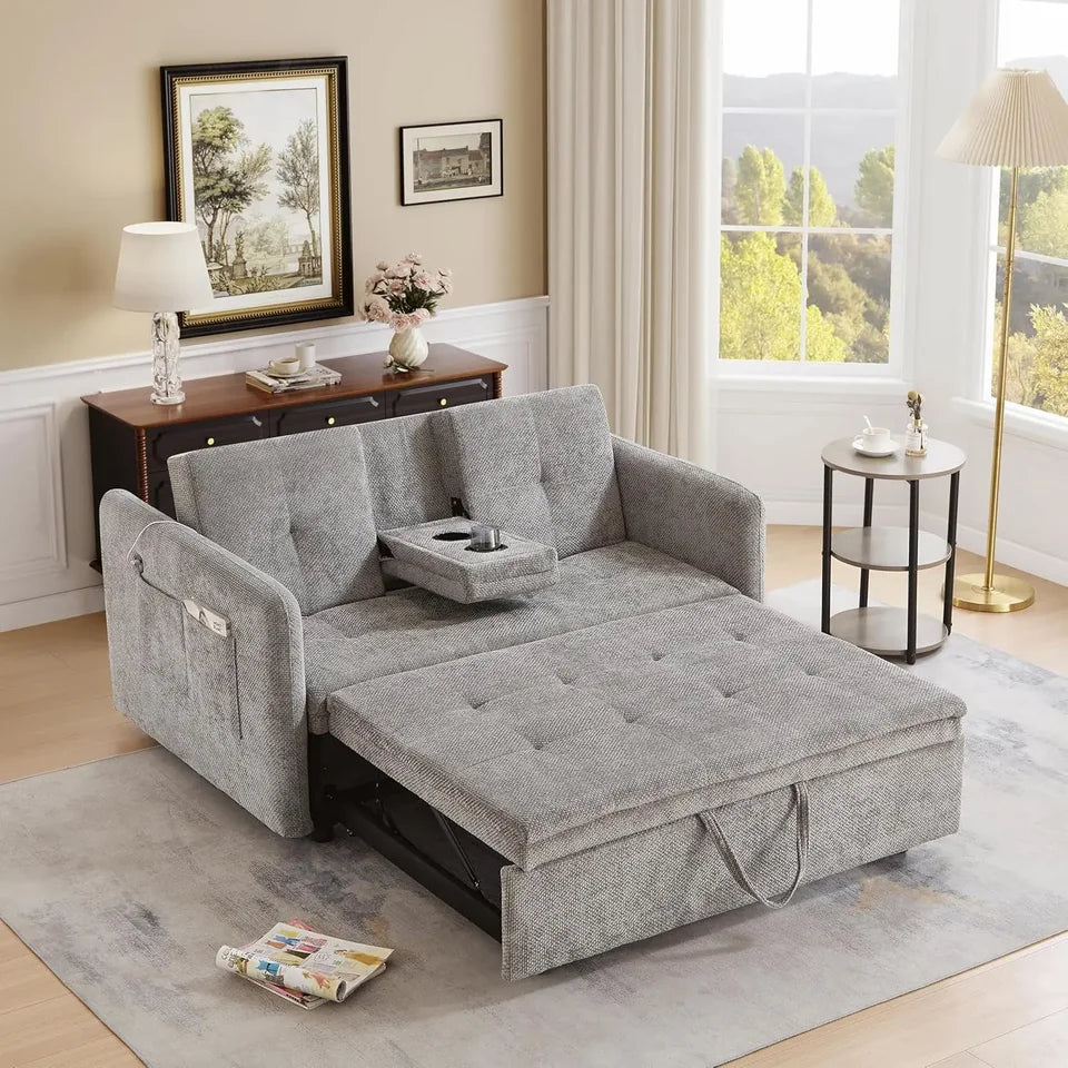 Sofá Cama Convertible 3 en 1  con Portavasos
